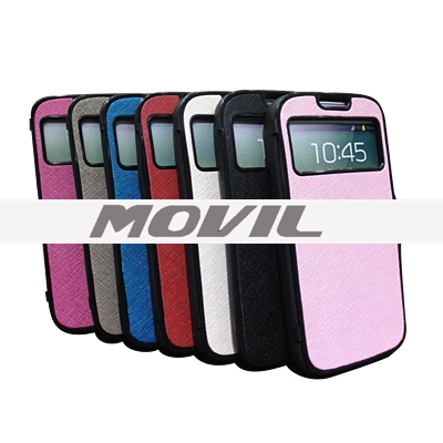 SCB-223 Fundas con ventana de vista para Samsung S4 I9500 SCB-223-4